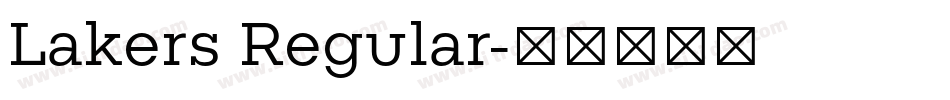 Lakers Regular字体转换
